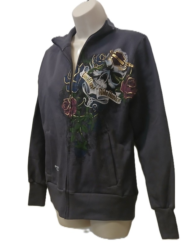 HARLEY DAVIDSON IRON WINGS MOCK NECK FULL ZIP FLEECE L/S SHIRT [NEW]