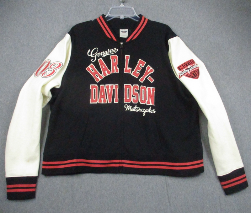 Harley-Davidson Jacket Womens 3X Varsity Zip Up Motorcycle 96010-14VW