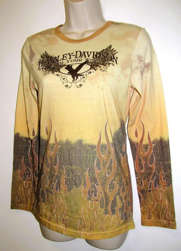 HARLEY DAVIDSON LADIES FIND YOUR WINGS TATTOO L/S SHIRT [NEW]