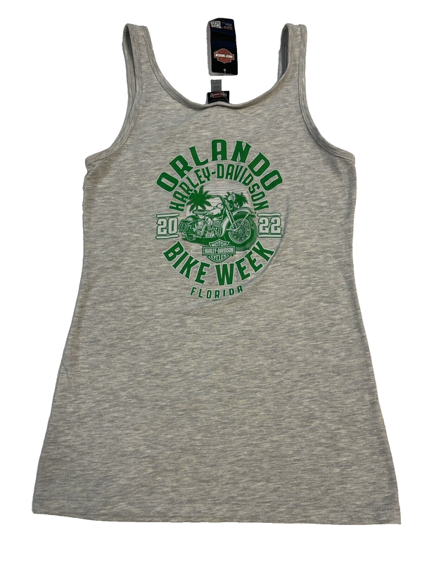 Harley-Davidson Women’s Gray Sleeveless Tank Top T-Shirt Size L NEW 343424