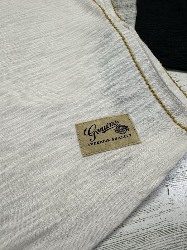 Harley-Davidson Women Size S Genuine Long Sleeve Knit Tee Black Cream 99126-15VW