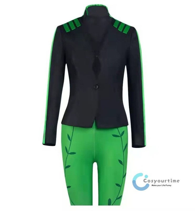 Harley Quinn Poison Ivy Cosplay Costume Halloween Jumpsuit Suit Superhero Outfit