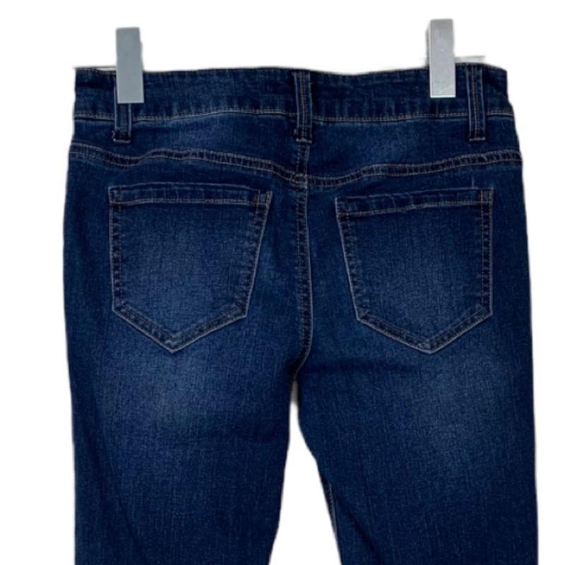 Harper Dark Wash Distressed Destroyed Mid Rise Skinny Jeans Women's Size 27