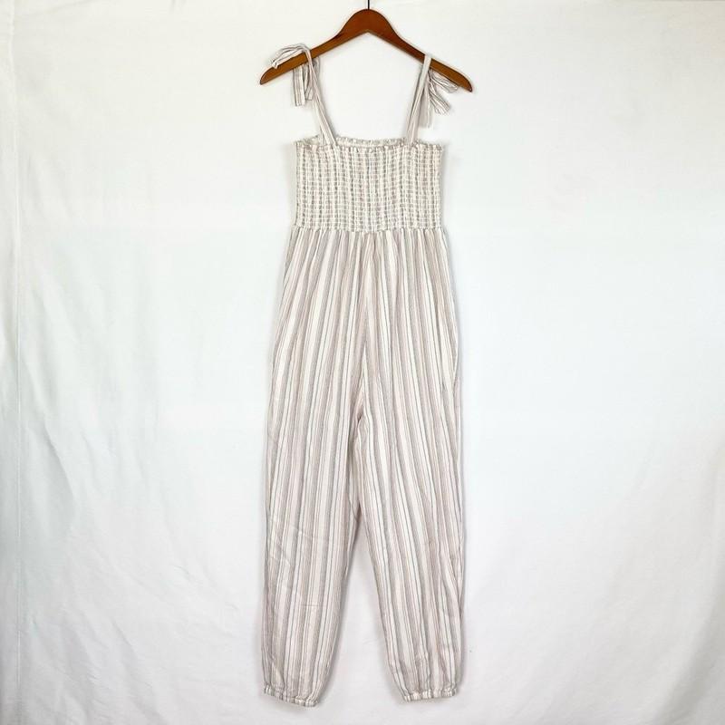 HATCH JoJo Maternity Jumpsuit Smocked Bodice Adjustable Size 0 Stretch