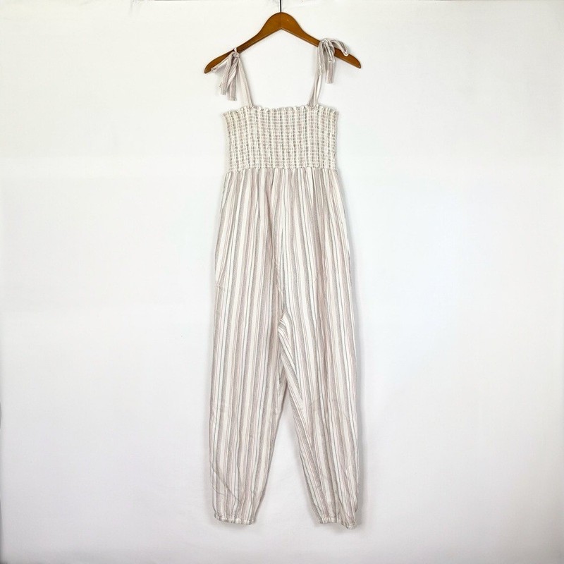 HATCH JoJo Maternity Jumpsuit Smocked Bodice Adjustable Size 0 Stretch