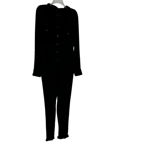 Hatch Maternity The Union Jumpsuit Button Front Black Size S Retail $278