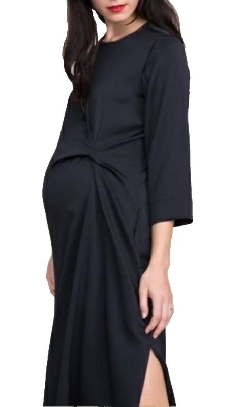 Hatch Maternity Women’s THE LAUREN DRESS Black Size 1 (S/4-6) $328 NEW