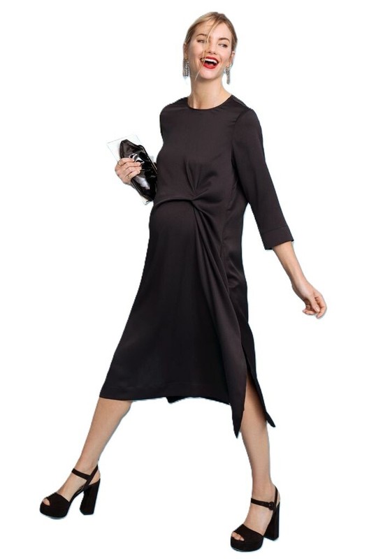 Hatch Maternity Women’s THE LAUREN DRESS Black Size 1 (S/4-6) $328 NEW