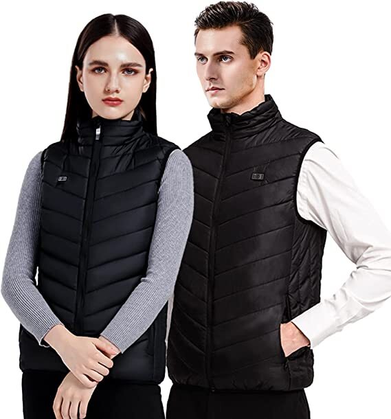 Heated Vest USB Charging Electric Heated Jacket Winter Body Warmer Vest Men-XL