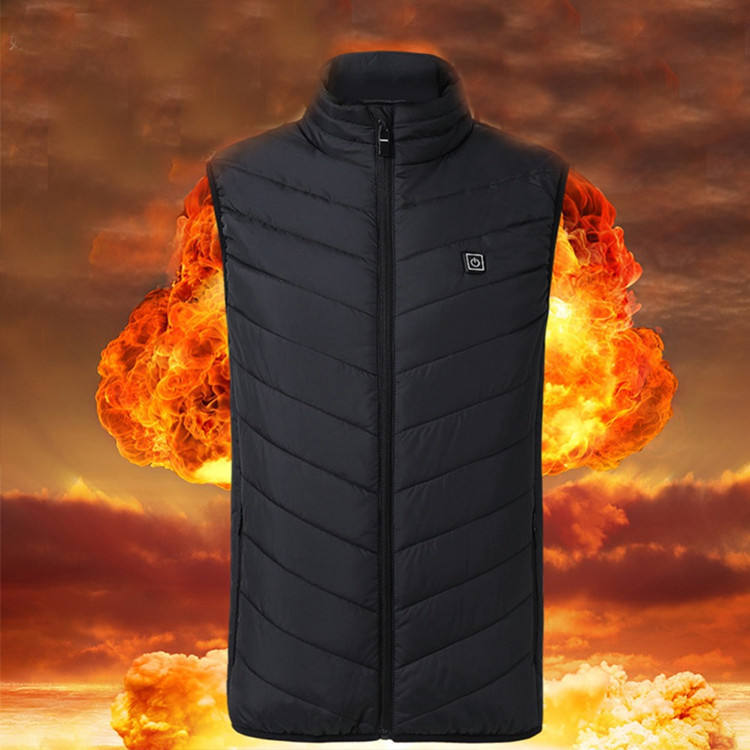 Heated Vest USB Charging Electric Heated Jacket Winter Body Warmer Vest Men-XL