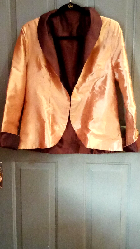 HEIDI DAUS "Luxe Be A Lady" (LG./Gold/Brown) Reversible Blazer (Orig.$129.95)