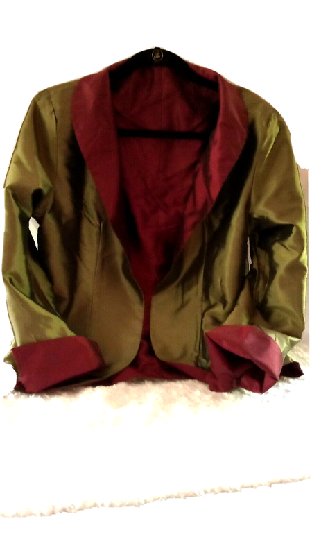 HEIDI DAUS"Luxe Be A Lady" (XL/Burg/Olive) Revers. Blazer (Orig.$129.95)-LAST 1