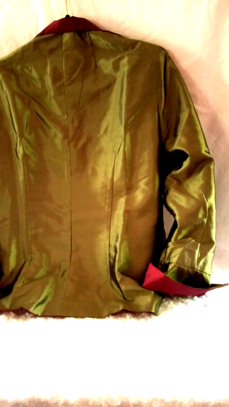 HEIDI DAUS"Luxe Be A Lady" (XL/Burg/Olive) Revers. Blazer (Orig.$129.95)-LAST 1