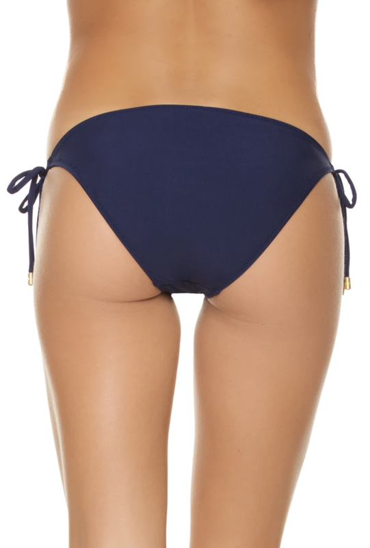Helen Jon String Navy Blue Bikini Bottom L20413 Size Small