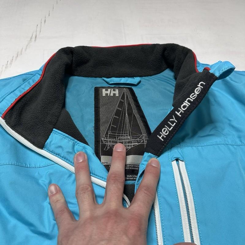 Helly Hansen Crew Midlayer Jacket Womens Small Blue FullZip Waterproof Windproof