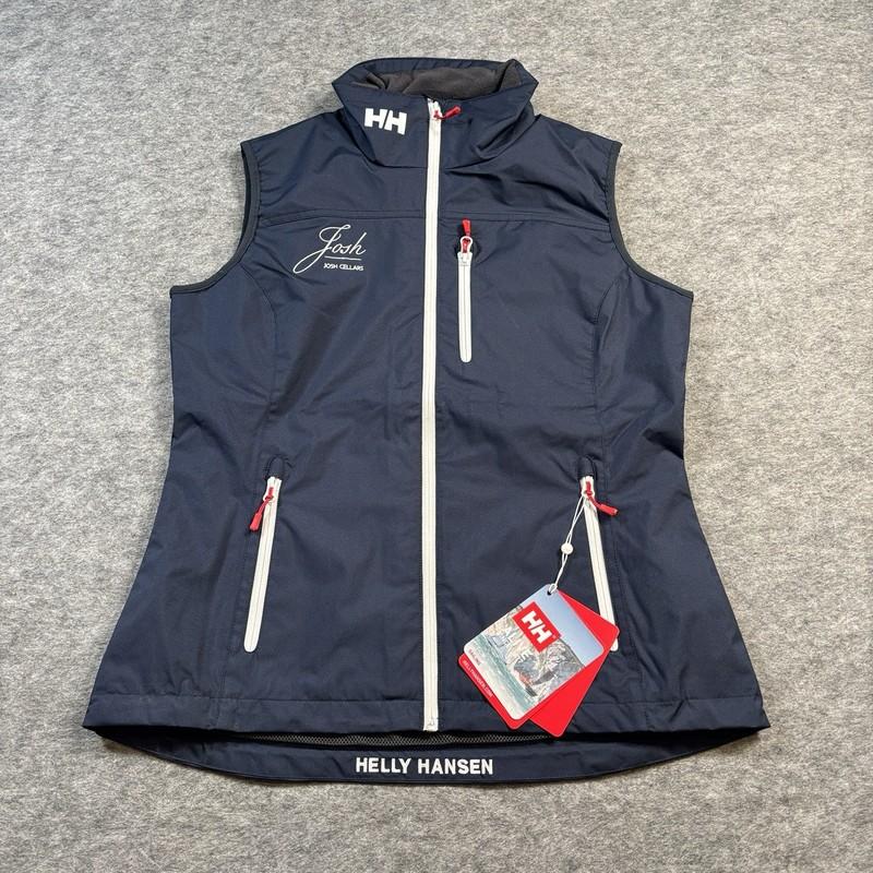 Helly Hansen Sailing Crew Vest Womens Large Regular Blue Full Zip Company Logo
