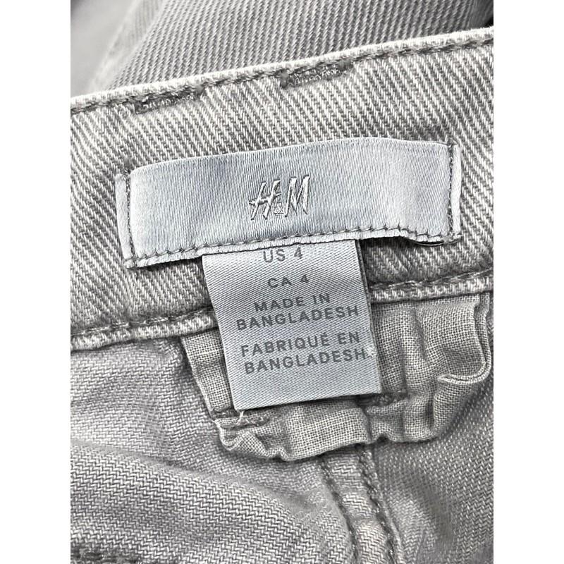 HM High Rise Jeans Womens Size 4 Gray Denim 100% Cotton Casual Minimalist STAIN