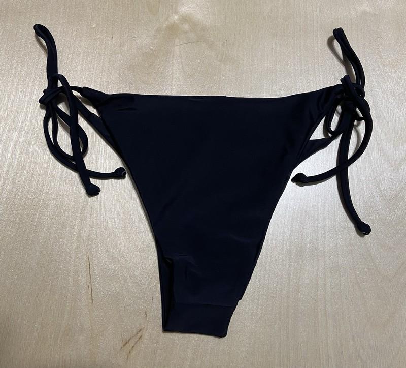 Holipick Women's Size Small Moderate Coverage Low Waist Swim Bikini Bottom Black