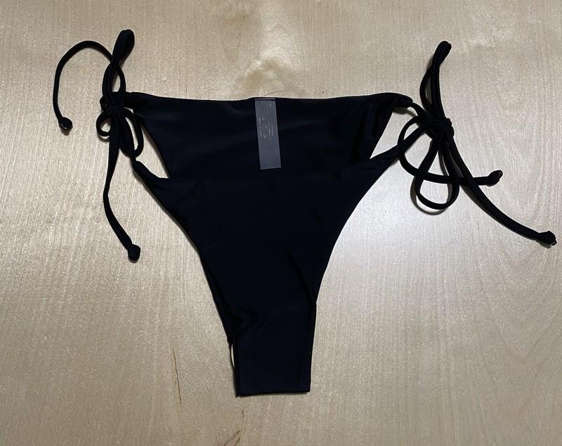 Holipick Women's Size Small Moderate Coverage Low Waist Swim Bikini Bottom Black