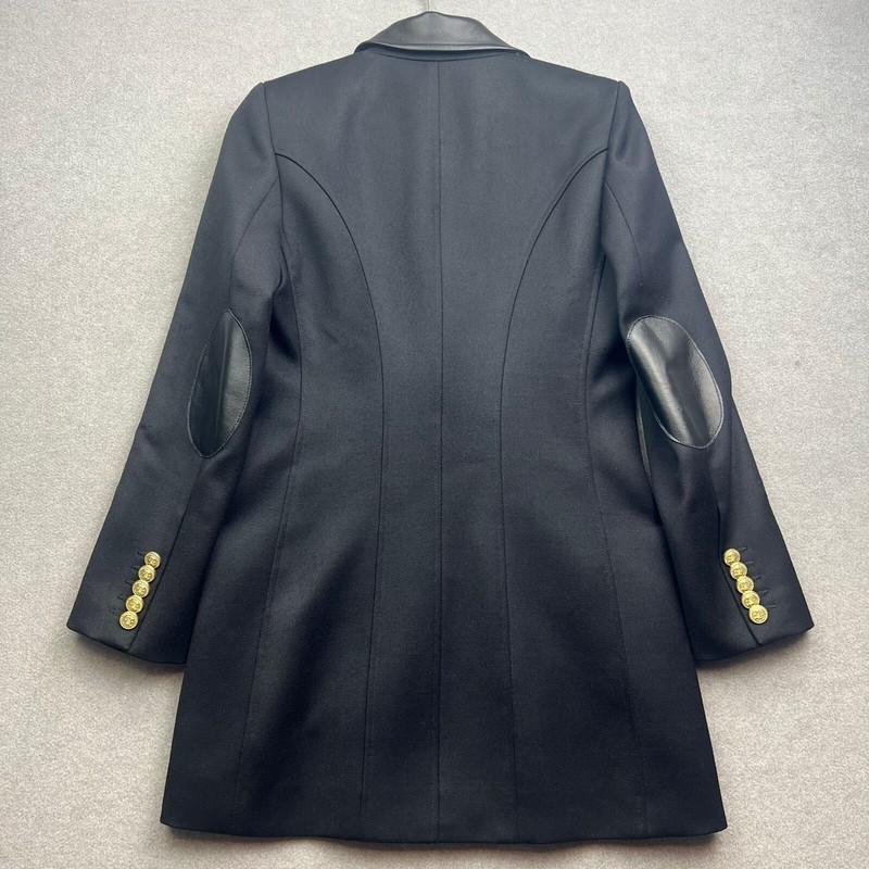 HOLLAND COOPER Coat UK 10 Mayfair Blazer Black Twill Wool Overcoat Trench Races