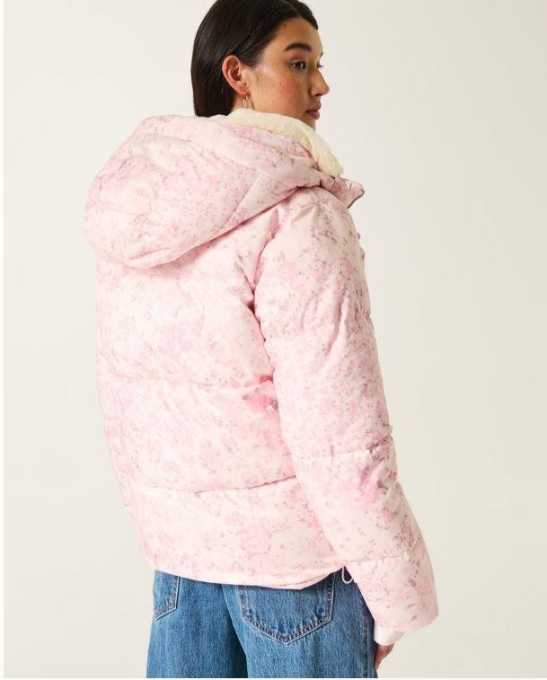 Hollister Women's Faux Fur-Lined Puffer Jacket