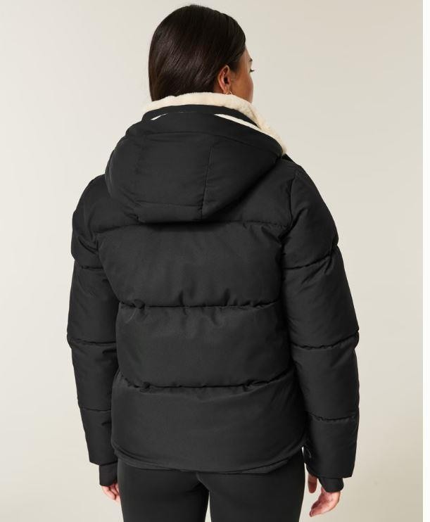 Hollister Women's Faux Fur-Lined Puffer Jacket