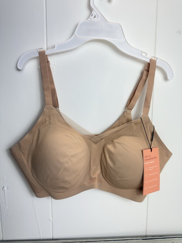 Honey Love CrossOver Wireless Bra Sand Size XL