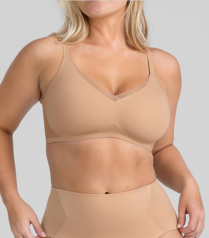 Honey Love CrossOver Wireless Bra Sand Size XL