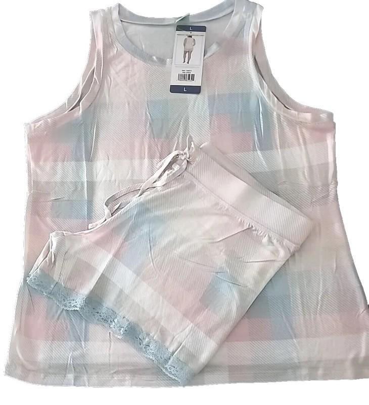 Honeydew Intimates ~ Women's LARGE (L) ~ 2-Piece Pajama Short Set ~ PINK CHECK