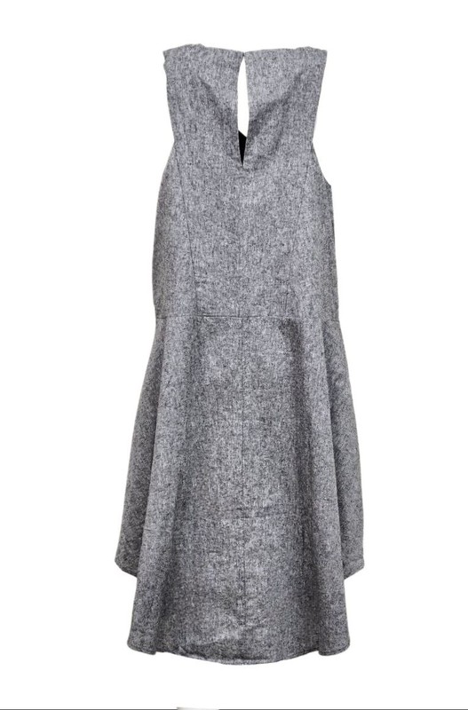 HoodLamb Women's Black Pocket A-Line Hemp Dress 420 NWT