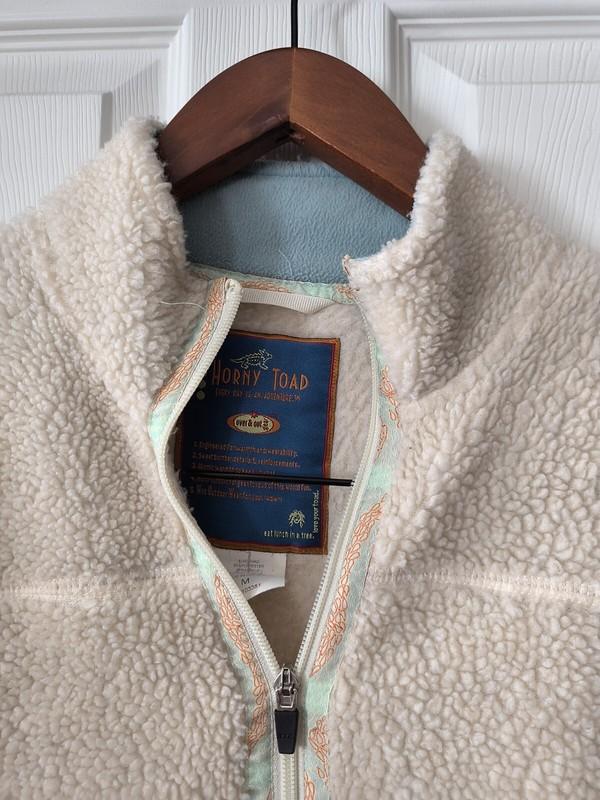 Horny Toad Cream Fleece Jacket Women’s Size Medium Outdoor Hiking