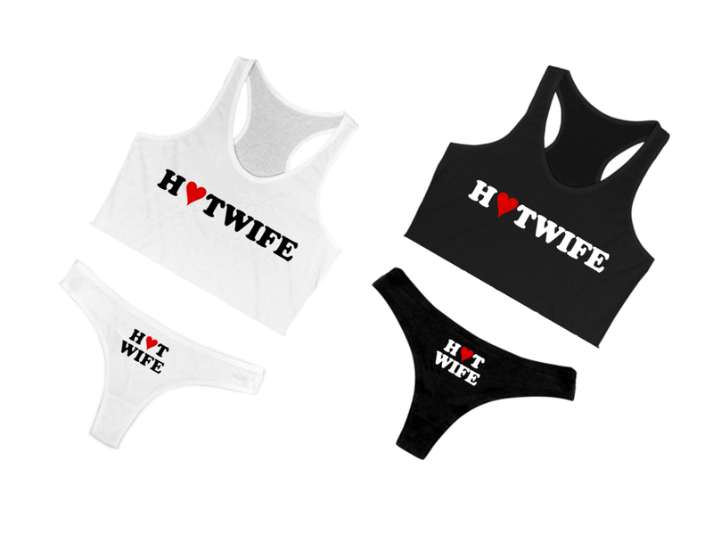 Hotwife Heart Lingerie Set Swinger Slut Clothing Shirt Panties