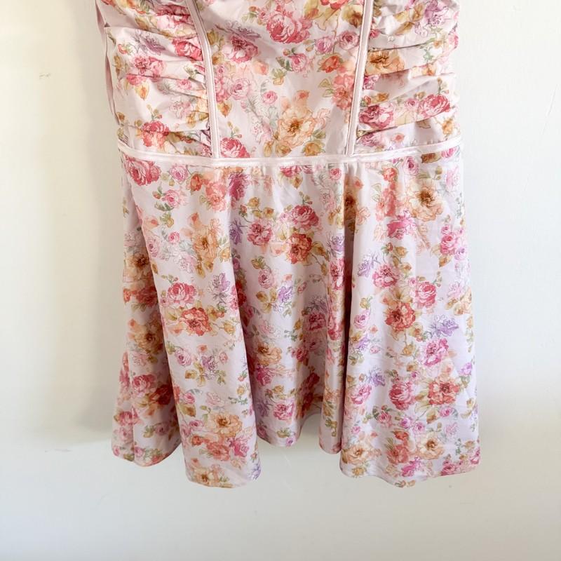 House Of CB Pink Floral Alejandra Corset Mini Dress S