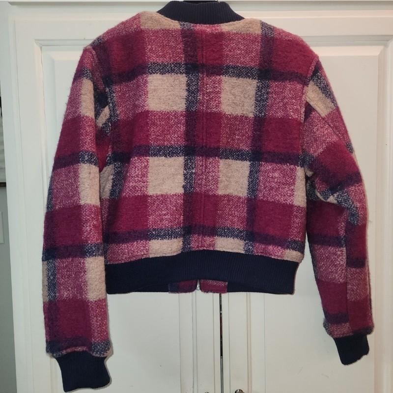 House Of Harlow Women's Wool Plaid Coat Size Medium
