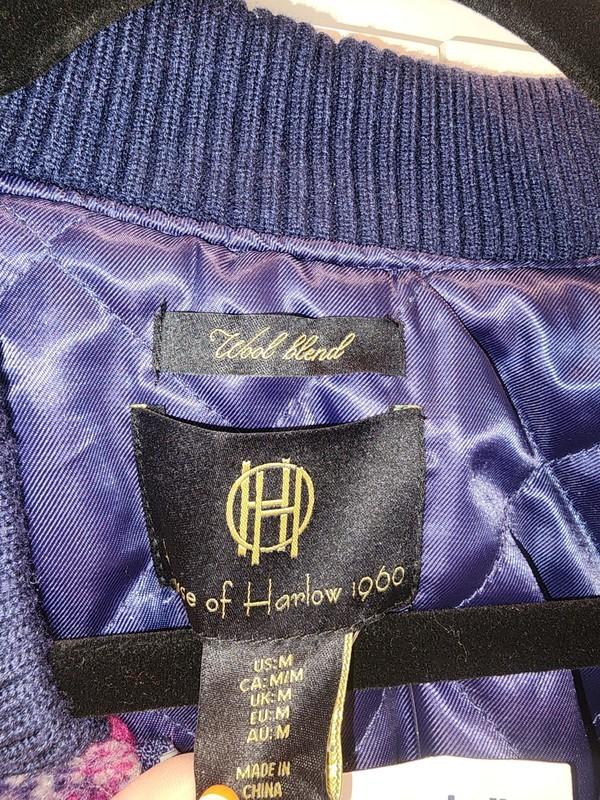 House Of Harlow Women's Wool Plaid Coat Size Medium