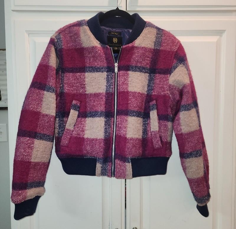 House of Harlow Women's Wool Plaid Coat Size Medium