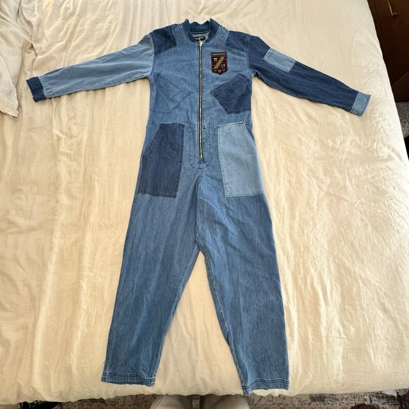 Houston White X Target Blue Denim Patchwork Long Sleeve Jumpsuit One Piece XS