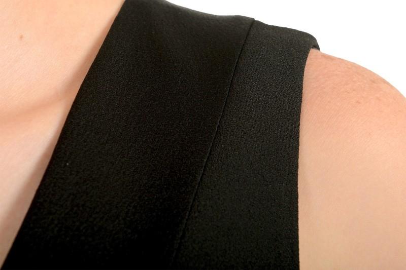 Hugo Boss Women's "Dexys" Black Sleeveless V-Neck Pencil Dress