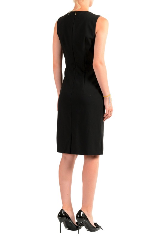 Hugo Boss Women's "Dirusa" Black Wool Sleeveless Pencil Dress