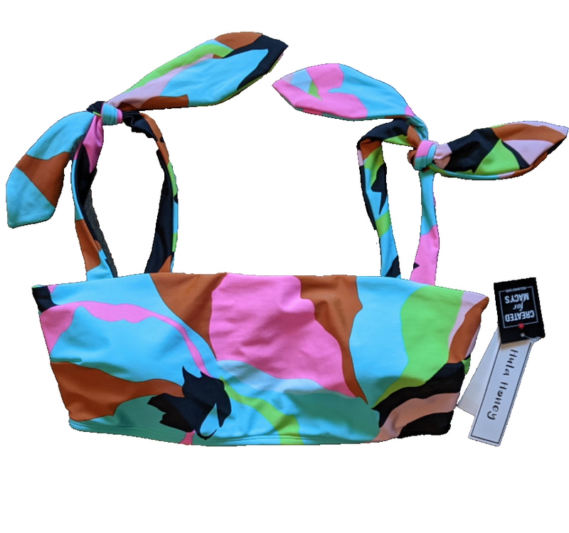 Hula Honey Bikini Top XL Stretch Nylon Swim Top