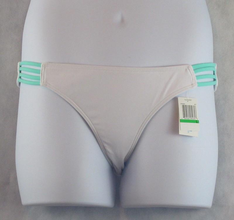 Hula Honey Junior Strappy-Side Hipster Swim Bikini Bottom White/Black