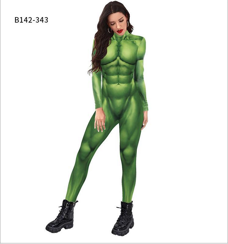 Hulk Cosplay Jumpsuit Costume Halloween Zentai Bodysuit Suit