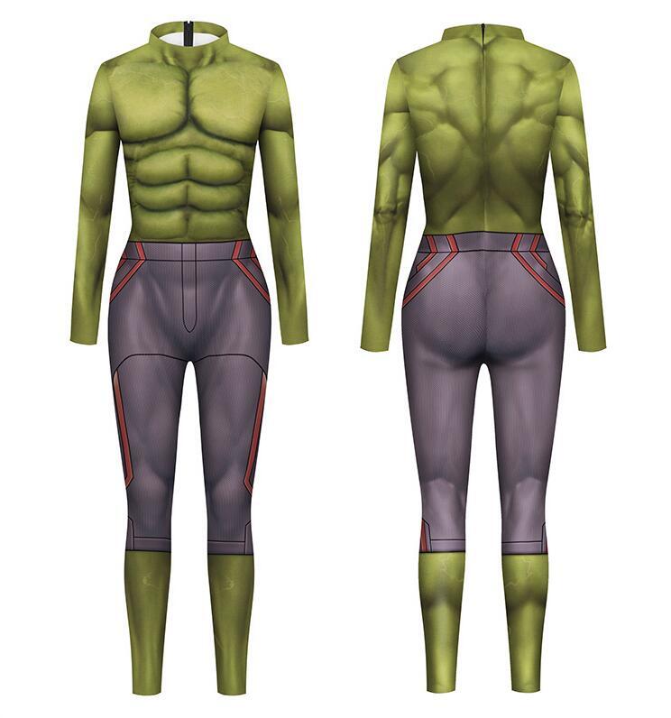 Hulk Cosplay Jumpsuit Costume Halloween Zentai Bodysuit Suit