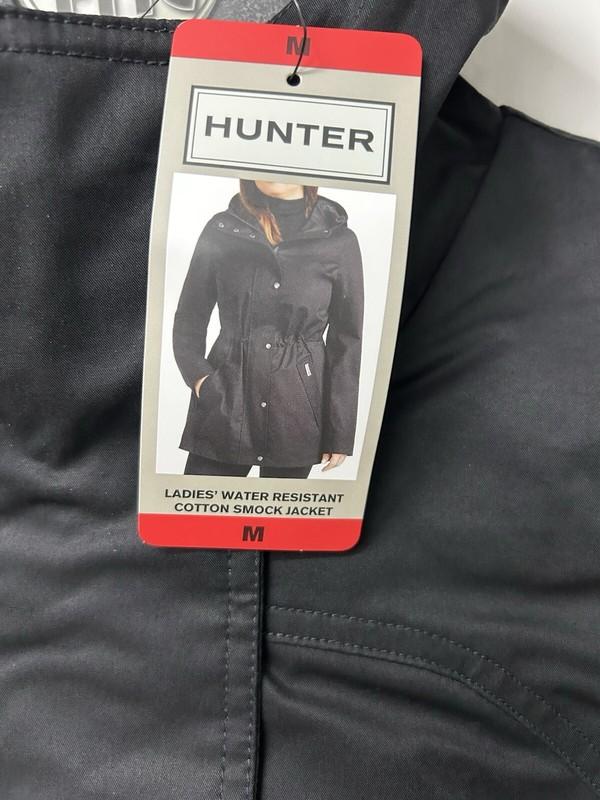 HUNTER Water Resistant Cotton-Smock Zip-up & Button Rain Jacket