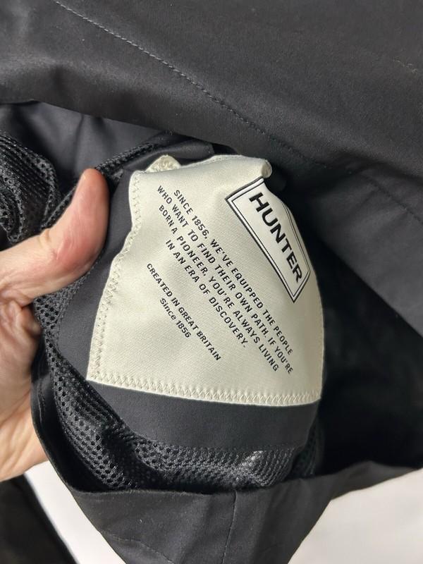 HUNTER Water Resistant Cotton-Smock Zip-up & Button Rain Jacket