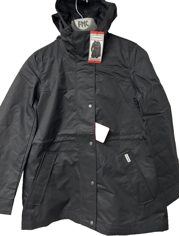 HUNTER Water Resistant Cotton-Smock Zip-up & Button Rain Jacket HUNTER Water Resistant Cotton-Smock Zip-up & Button Rain Jacket