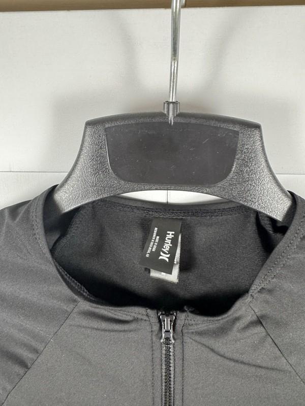 Hurley One Piece Back Zip Swimsuit Rash Guard Women's Medium M Black NWT