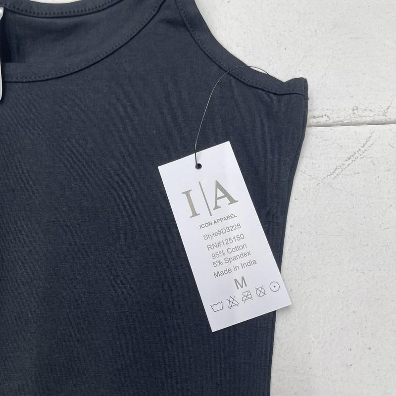Icon Apparel Black Sleeveless Scoop Neck Stretch Fit Jumpsuit Women’s Medium New