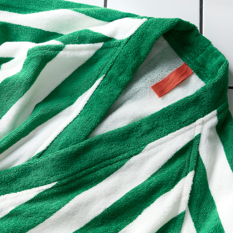 IKEA SKOGSSALLAT Bathrobe Bath Robe Green White Striped L / XL Size Brand NEW