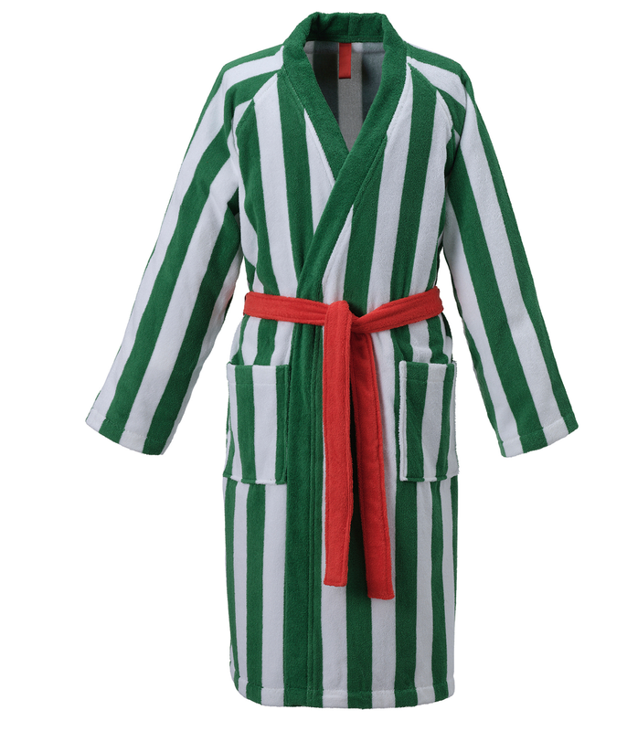 IKEA SKOGSSALLAT Bathrobe Bath Robe Green White Striped L / XL Size Brand NEW